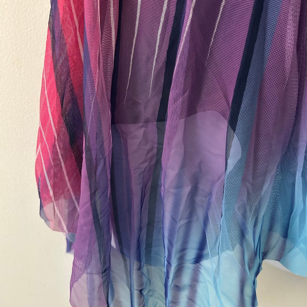 Women's Colorful Mesh Flowy Padded Adjustable Straps Swimsuit Dress 3XL NWOT - Picture 4 of 10